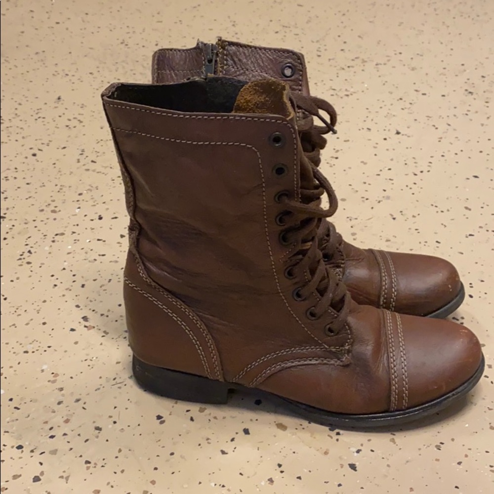 Brown Steve Madden Combat Boots